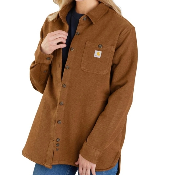 Carhartt Tops - NWT Carhartt Women's Loose Fit Twill Shirt Brown Size XXL